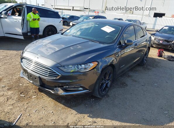 3FA6P0LU9JR158378 2018 FORD FUSION HYBRID Серый Передняя левая четверть