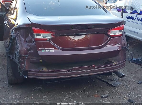 3FA6P0PU0JR250943 2018 FORD FUSION ENERGI Темно-бордовый Вид спереди