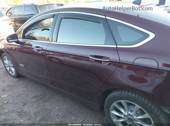 3FA6P0PU0JR250943 2018 FORD FUSION ENERGI Темно-бордовый 