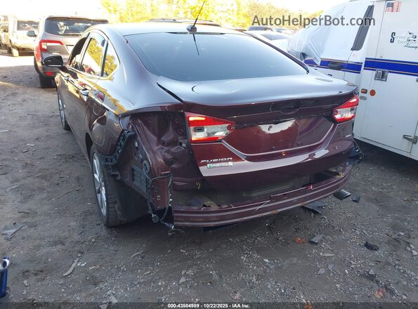 3FA6P0PU0JR250943 2018 FORD FUSION ENERGI Темно-бордовый Задняя левая четверть