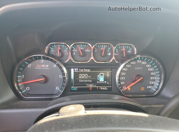 3GCUKREC1JG577006 2018 CHEVROLET SILVERADO Угольный Вид щитка приборов