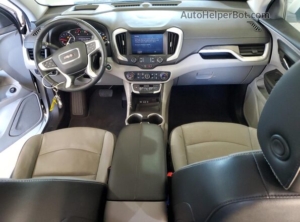 3GKALVEG0PL195498 2023 GMC TERRAIN Белый Вид панели приборов