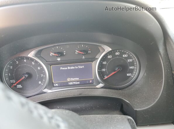 3GKALVEX3KL179336 2019 GMC TERRAIN White Instrument cluster view