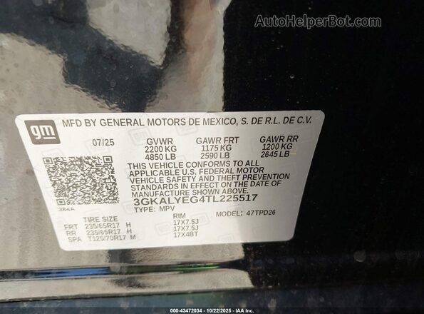 3GKALYEG4TL225517 2026 GMC TERRAIN Черный Вид подкапотного пространства
