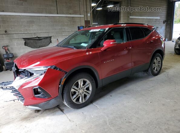 3GNKBHR4XMS507565 2021 CHEVROLET BLAZER Красный Передняя левая четверть