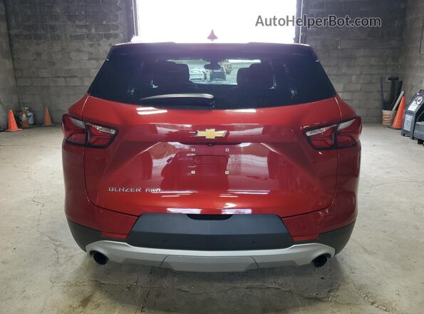 3GNKBHR4XMS507565 2021 CHEVROLET BLAZER Красный Вид сзади