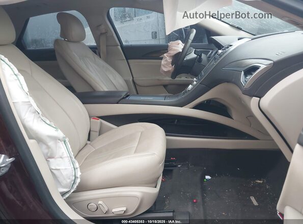 3LN6L5LU1HR629903 2017 LINCOLN MKZ HYBRID Темно-бордовый Вид салона спереди