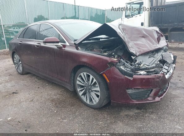 3LN6L5LU1HR629903 2017 LINCOLN MKZ HYBRID Темно-бордовый Передняя правая четверть