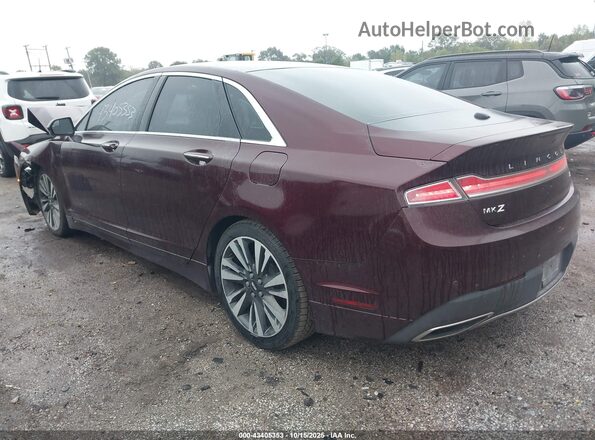 3LN6L5LU1HR629903 2017 LINCOLN MKZ HYBRID Темно-бордовый Задняя левая четверть