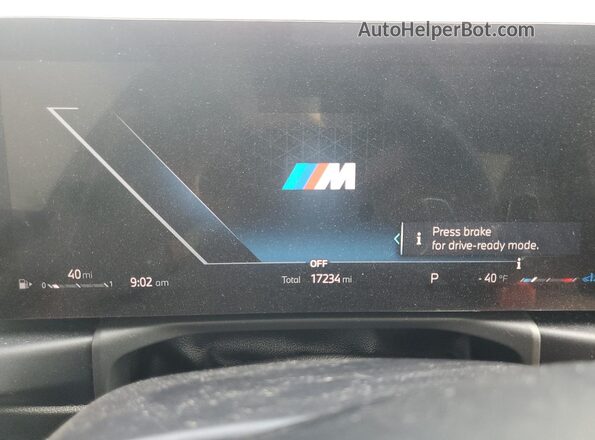 3MW49FF01P8C95365 2023 BMW M3 Синий Вид щитка приборов
