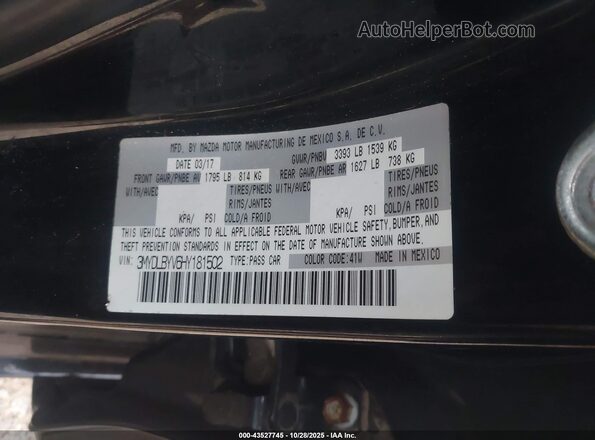 3MYDLBYV6HY181502 2017 TOYOTA YARIS IA Черный Вид подкапотного пространства