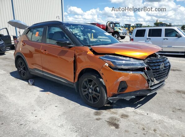3N1CP5DV2ML549528 2021 NISSAN KICKS Orange Front right