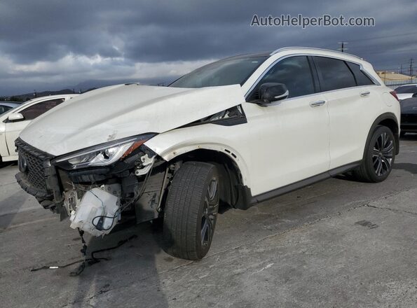 3PCAJ5BA2NF107676 2022 INFINITI QX50 White Vista tres cuartos delantera izquierda