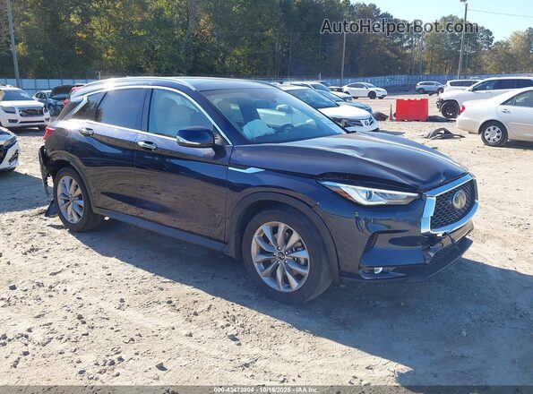3PCAJ5BA3MF114974 2021 INFINITI QX50 Dark Blue Przód prawy