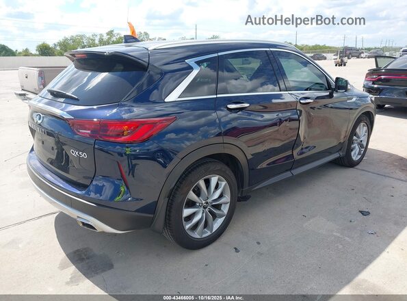 3PCAJ5BA5NF105775 2022 INFINITI QX50 Blue Trasero derecho