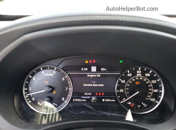 3PCAJ5L32NF113798 2022 INFINITI QX55 Turquoise Instrument cluster view