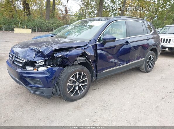 3VV3B7AX5MM019689 2021 VOLKSWAGEN TIGUAN Синий Передняя левая четверть