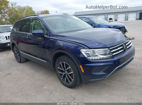 3VV3B7AX5MM019689 2021 VOLKSWAGEN TIGUAN Синий Передняя правая четверть