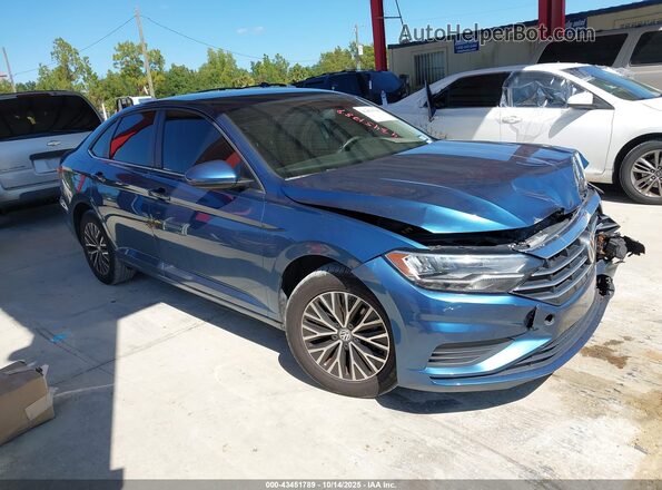3VWC57BU0MM038044 2021 VOLKSWAGEN JETTA Синий Передняя правая четверть