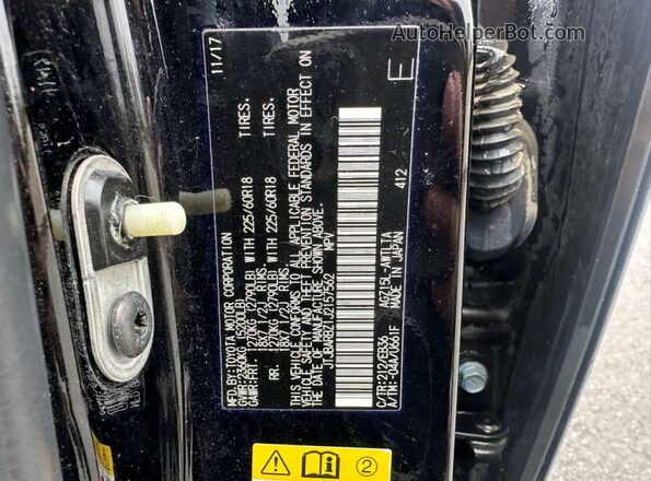 JTJBARBZ1J2157562 2018 LEXUS NX Черный Вид задней части салона