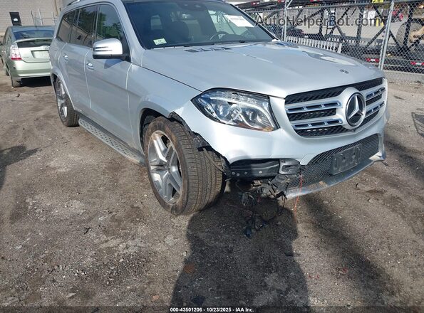 4JGDF7DE2KB186805 2019 MERCEDES-BENZ GLS 550 Серебряный Вид спереди