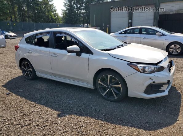 4S3GTAM63M3710380 2021 SUBARU IMPREZA Белый Передняя правая четверть