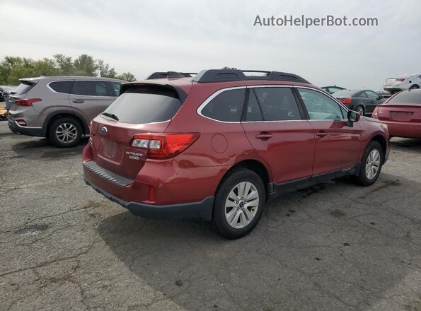 4S4BSACC3H3350582 2017 SUBARU OUTBACK Темно-бордовый Задняя правая четверть