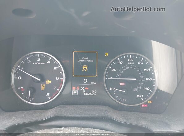 4S4BTAAC3L3109713 2020 SUBARU OUTBACK Gray Widok tylnych siedzeń