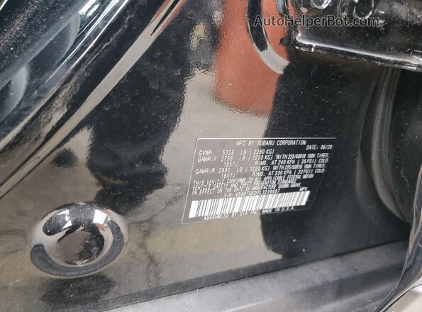 4S4BTGKD7L3226687 2020 SUBARU OUTBACK Черный Вид наклейки с VIN-кодом