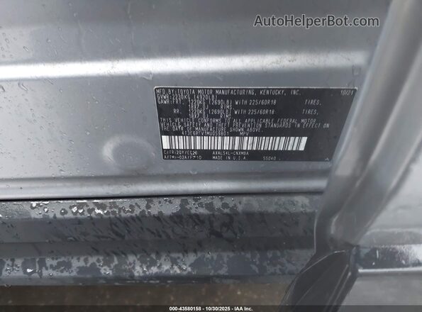 4T3E6RFV1MU059801 2021 TOYOTA RAV4 HYBRID Gray Vista del compartimento del motor