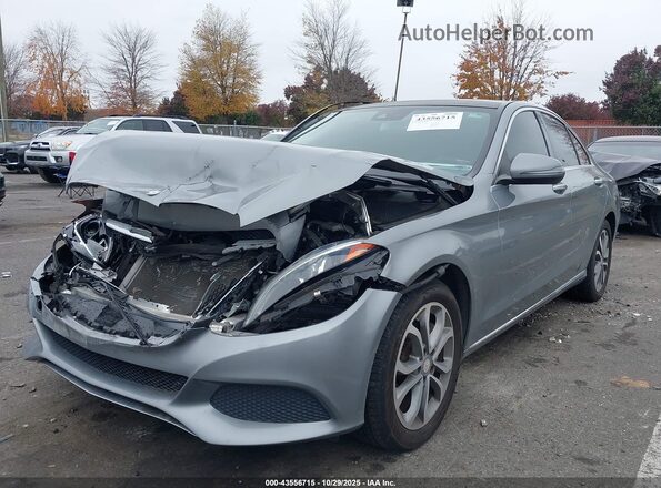 55SWF4KB7GU150938 2016 MERCEDES-BENZ C-CLASS Gray Առջևի ձախ երեք քառորդ տեսարան