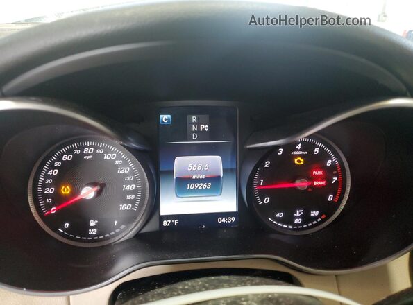 55SWF4KBXGU125189 2016 MERCEDES-BENZ C White ხელსაწყოთა პანელის ხედი