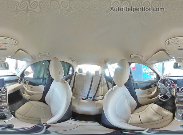 55SWF4KBXGU125189 2016 MERCEDES-BENZ C White VIN კოდის სტიკერის ხედი