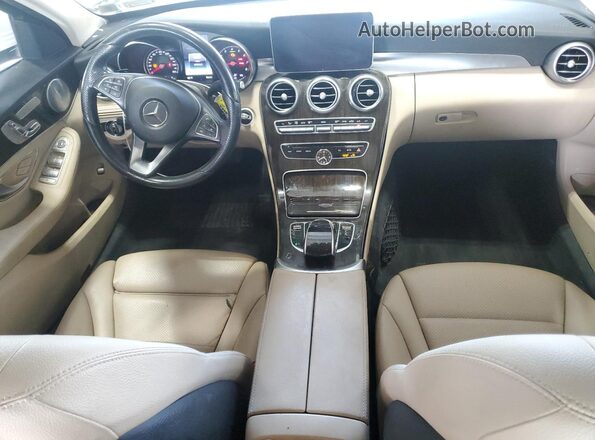 55SWF4KBXGU125189 2016 MERCEDES-BENZ C White წინა პანელის ხედი