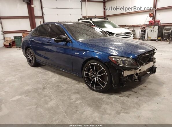 55SWF6EB2LU329132 2020 MERCEDES-BENZ AMG C 43 Blue Передня права чверть