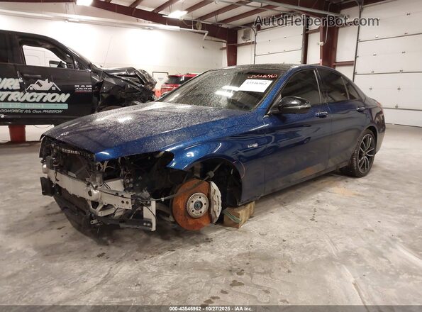 55SWF6EB2LU329132 2020 MERCEDES-BENZ AMG C 43 Blue Передня ліва чверть