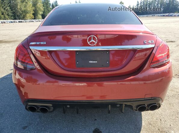 55SWF6EB7KU291671 2019 MERCEDES-BENZ C Red Rear view
