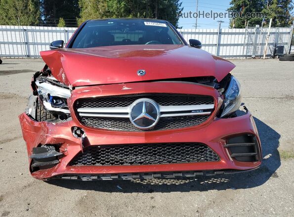 55SWF6EB7KU291671 2019 MERCEDES-BENZ C Red Front view