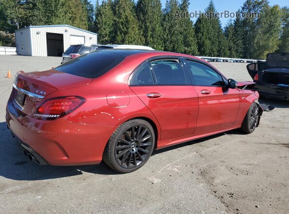 55SWF6EB7KU291671 2019 MERCEDES-BENZ C Red Rear right