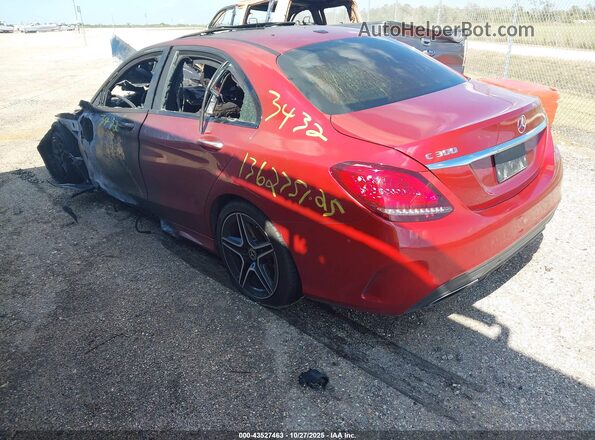 55SWF8EB2KU303432 2019 MERCEDES-BENZ C-CLASS Red Հետևի ձախ