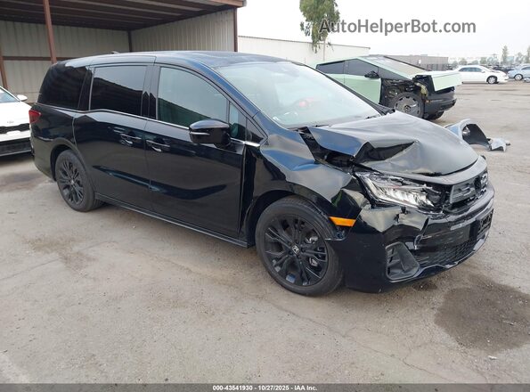 5FNRL6H71SB000421 2025 HONDA ODYSSEY Black Delantero derecho