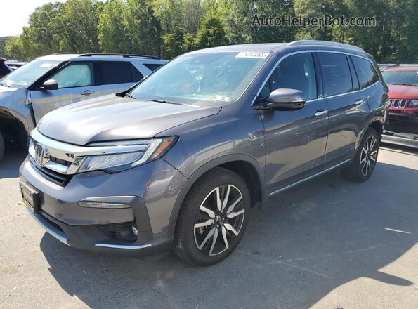 5FNYF5H95MB023556 2021 HONDA PILOT Gray Առջևի ձախ երեք քառորդ տեսարան