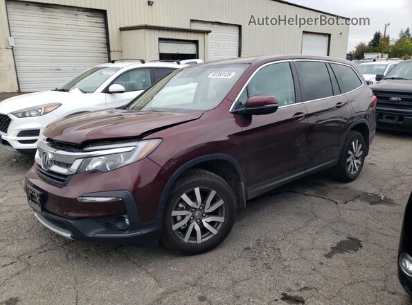 5FNYF6H52MB083247 2021 HONDA PILOT Бордовый Передняя левая четверть