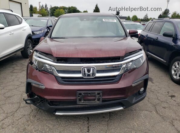 5FNYF6H52MB083247 2021 HONDA PILOT Бордовый Вид спереди