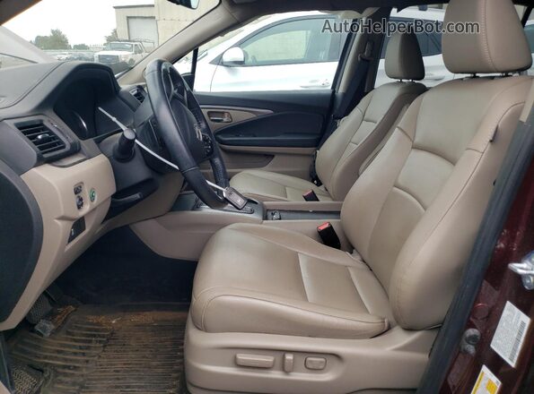 5FNYF6H52MB083247 2021 HONDA PILOT Бордовый Вид салона спереди