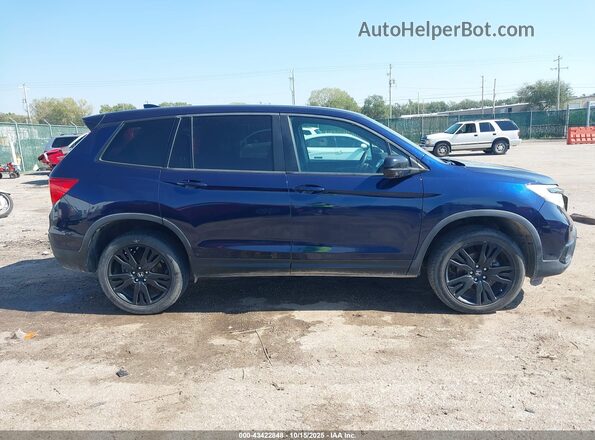 5FNYF8H24KB000190 2019 HONDA PASSPORT Dark Blue Вид задней части салона