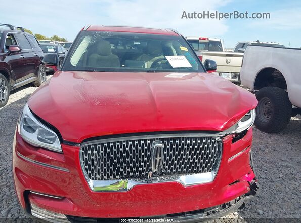 5LM5J7XC0MGL04124 2021 LINCOLN AVIATOR Красный Вид щитка приборов