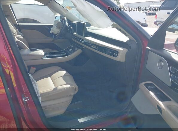 5LM5J7XC0MGL04124 2021 LINCOLN AVIATOR Красный Вид салона спереди