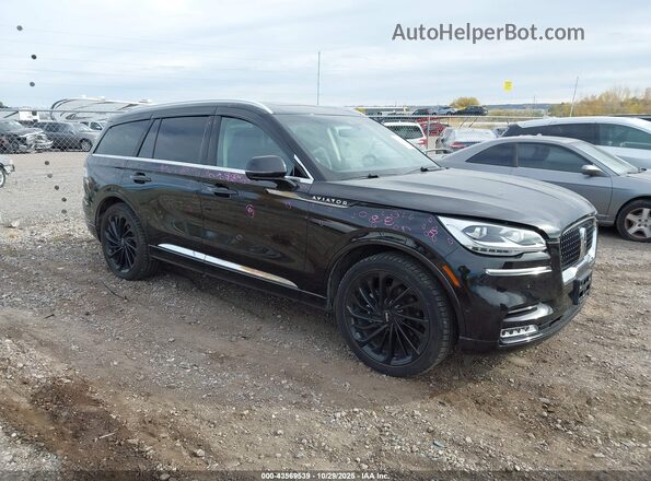 5LM5J7XCXMGL12926 2021 LINCOLN AVIATOR Черный Передняя правая четверть
