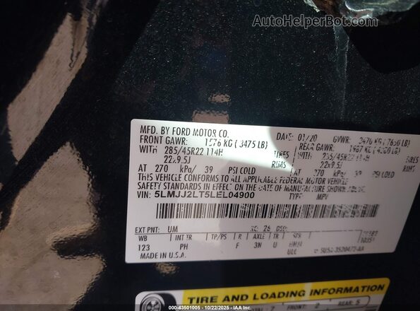 5LMJJ2LT5LEL04900 2020 LINCOLN NAVIGATOR Black Շարժիչի բաժամունքի տեսք